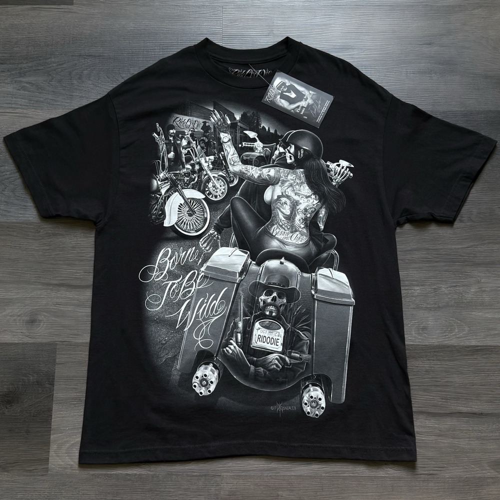 New DGA Ride Or Die Cholo Skull Biker T-shirt Mens XL David Gonzales Chola